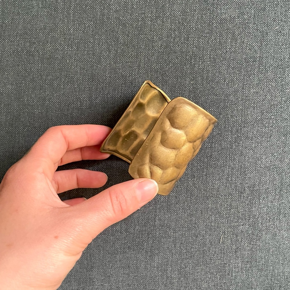 Hammered brass cuff